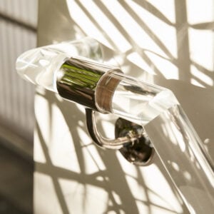 Rectangular Lucite Curtain Rod