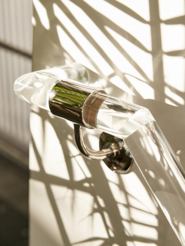 Rectangular Lucite Curtain Rod