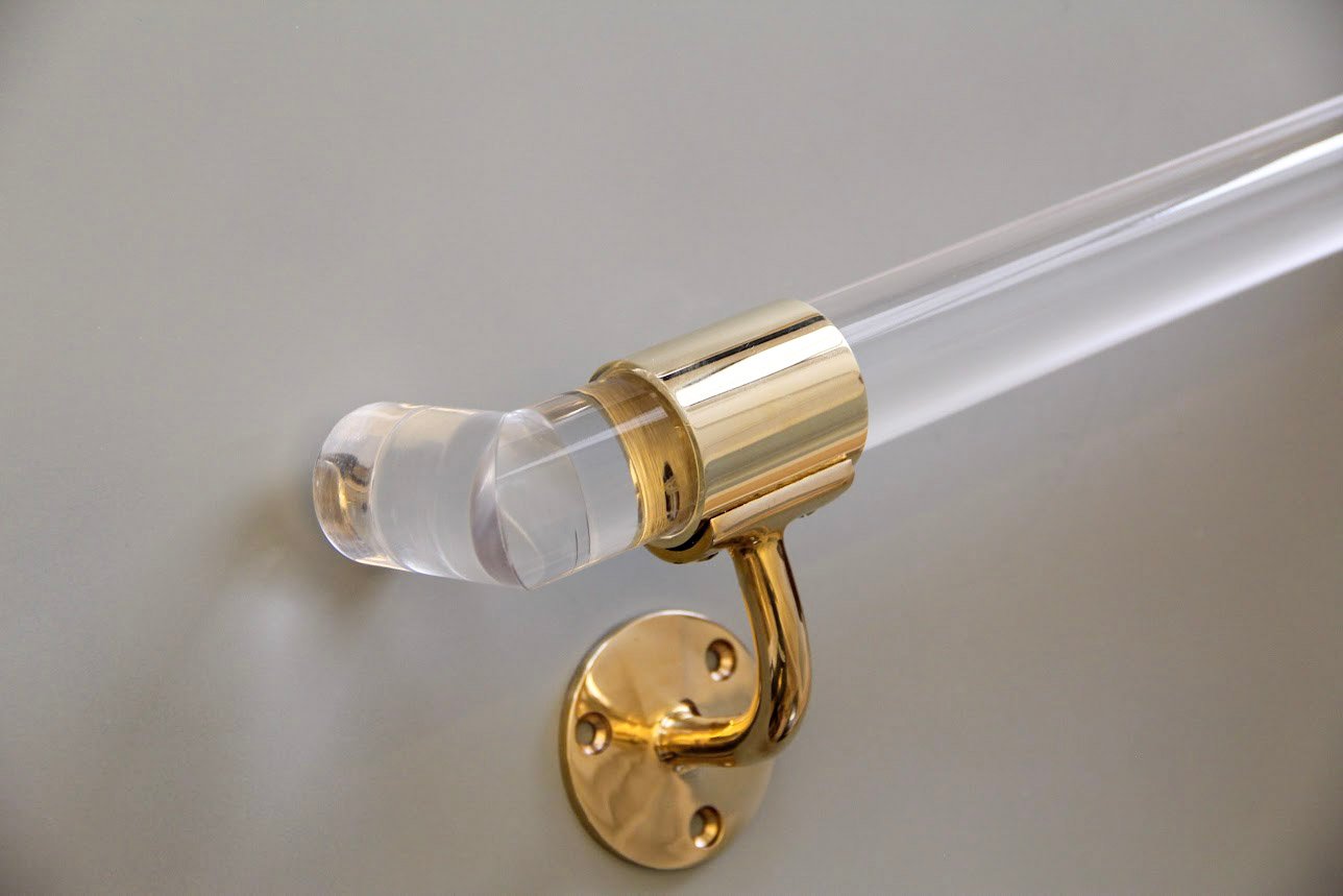 Handrail Return - Clear - Polished Brass IMG 1352 1